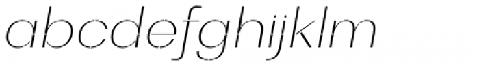 Bodrum Stencil 11 Thin Italic Font LOWERCASE