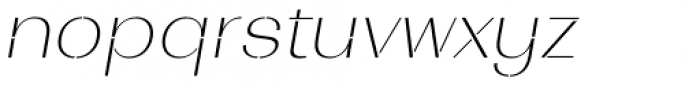 Bodrum Stencil 11 Thin Italic Font LOWERCASE