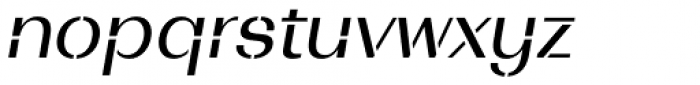 Bodrum Stencil 14 Regular Italic Font LOWERCASE