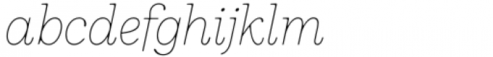 Bogart Thin Italic Font LOWERCASE