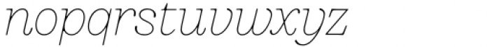 Bogart Thin Italic Font LOWERCASE