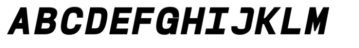 Bogita Mono Black Oblique Font UPPERCASE