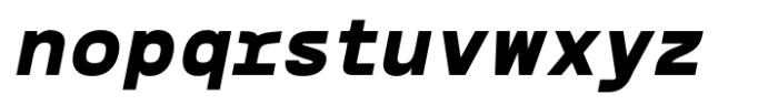 Bogita Mono Black Oblique Font LOWERCASE