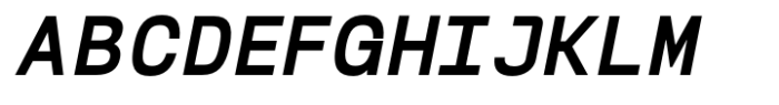 Bogita Mono Bold Oblique Font UPPERCASE