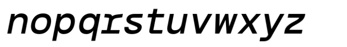 Bogita Mono Semi Bold Oblique Font LOWERCASE
