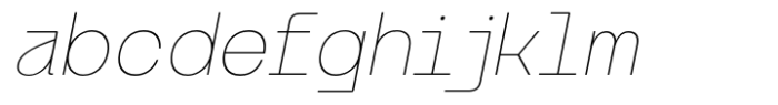 Bogita Mono Thin Oblique FONT