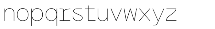 Bogita Mono Thin Font LOWERCASE