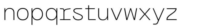 Bogita Mono Ultra Light Font LOWERCASE
