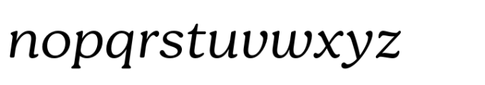 Bogue Light Italic Font LOWERCASE