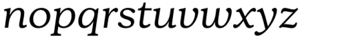 Bogue Slab Light Italic Font LOWERCASE