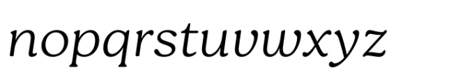 Bogue Thin Italic Font LOWERCASE