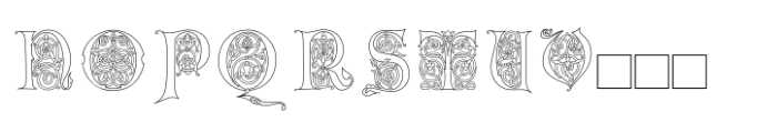 Bohemian Initials Line Font LOWERCASE
