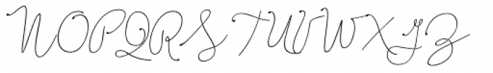 Boho Script Line Drop Italic Font UPPERCASE