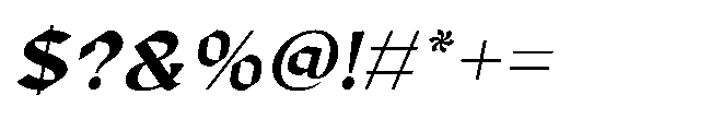 Bokner Oblique Font OTHER CHARS