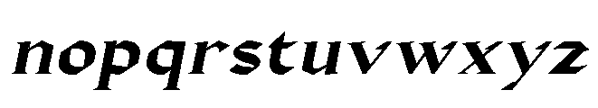 Bokner Oblique Font LOWERCASE