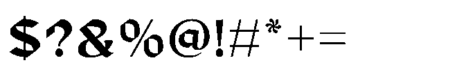Bokner Regular Font OTHER CHARS