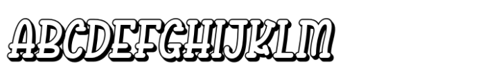 Bolatuk Shadow Slant Font UPPERCASE