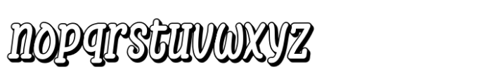 Bolatuk Shadow Slant Font LOWERCASE