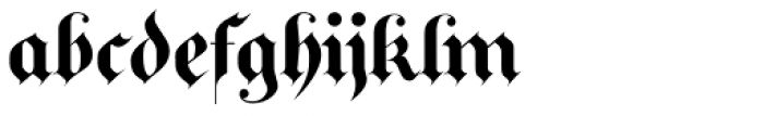Bold Bavarian Font LOWERCASE