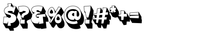 Bold Blast Extrude Font OTHER CHARS