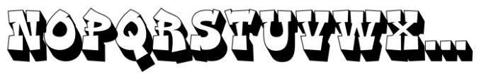 Bold Blast Extrude Font LOWERCASE