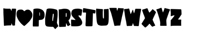 Bold Heart Font UPPERCASE