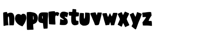Bold Heart Font LOWERCASE
