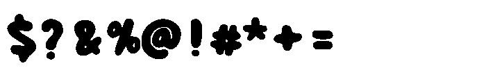 Bold Rounded Font OTHER CHARS