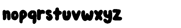 Bold Rounded Font LOWERCASE