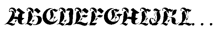 Bold Rune Slant Font UPPERCASE