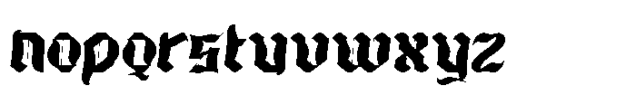Bold Rune Slant Font LOWERCASE
