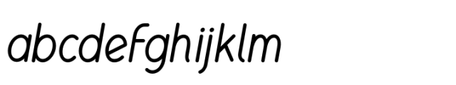 Bolded Condensed Italic Font LOWERCASE