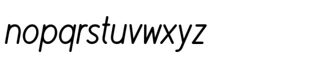 Bolded Condensed Italic Font LOWERCASE