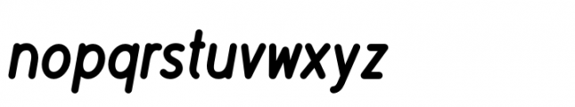 Bolded Condensed Semibold Italic Font LOWERCASE