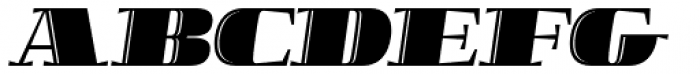 Boldesqo Serif 4F Inline Italic Font UPPERCASE