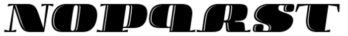 Boldesqo Serif 4F Inline Italic Font LOWERCASE