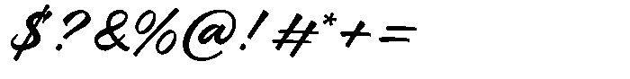 Boldpen Font OTHER CHARS