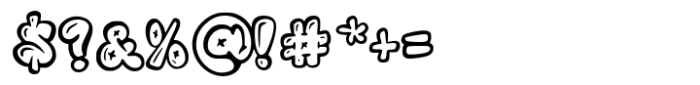 Boldrush Outline Font OTHER CHARS