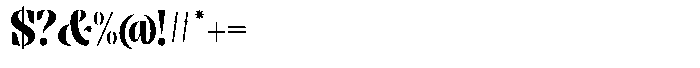 Bolegan Display Condensed Narrow Font OTHER CHARS