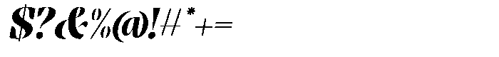 Bolegan Display Condensed Slant Font OTHER CHARS