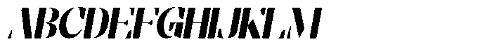 Bolegan Display Condensed Slant Font UPPERCASE