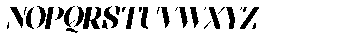 Bolegan Display Condensed Slant Font UPPERCASE