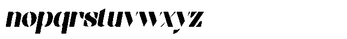 Bolegan Display Condensed Slant Font LOWERCASE