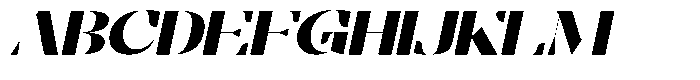 Bolegan Display Expanded Slant Font UPPERCASE