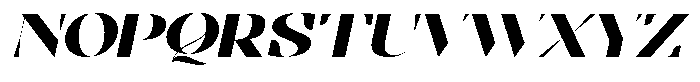 Bolegan Display Expanded Slant Font UPPERCASE