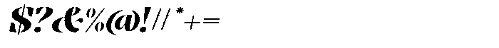 Bolegan Display Narrow Slant Font OTHER CHARS