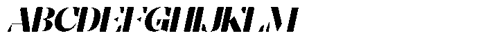 Bolegan Display Narrow Slant Font UPPERCASE