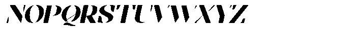 Bolegan Display Narrow Slant Font UPPERCASE