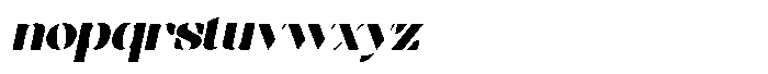 Bolegan Display Narrow Slant Font LOWERCASE