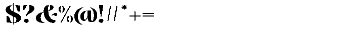 Bolegan Display Narrow Font OTHER CHARS